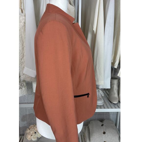 Nine West Women's Size 14 Terra Cotta Open Front Blazer Classic Style #0511 - Picture 4 of 15